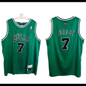 Vintage Green Ben Gordon Chicago Bulls 7 St. Patrick’s Jersey Men NBA 2XL Reebok